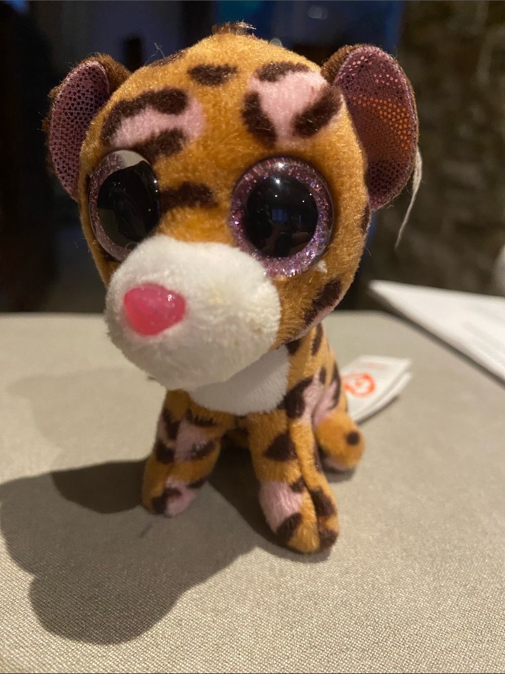 Patches Small Plush Leopard with Sparkle Eyes